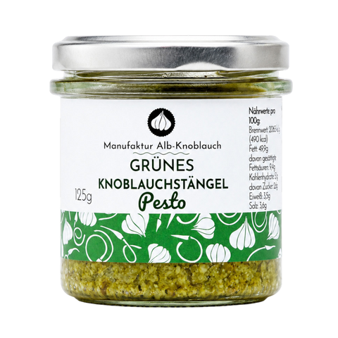 Pesto aus grünen Bio-Knoblauchstängeln - Alb Knoblauch (125 g)